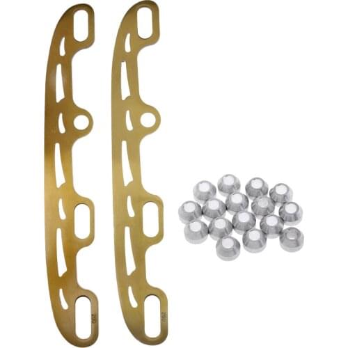 2Pcs Stainless Steel Roller Skate Figure Ice Skate Runners - Blue, S