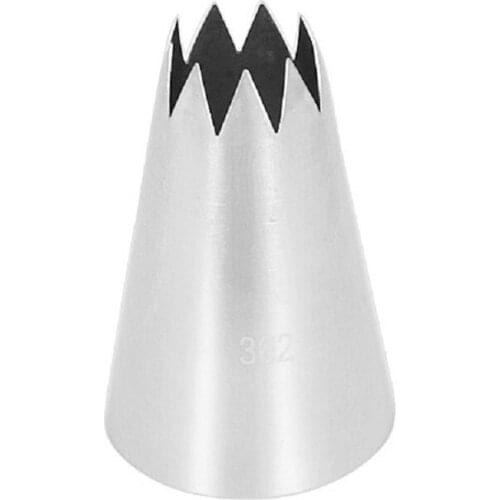 20pcs/lot)Free Shipping FDA High Quality Stainless Steel Cake Decorating Large Star Icing Nozzle #362