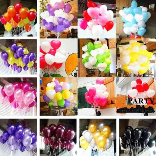 5pcs Black Heart Latex Balloons Baby Shower Balloon Girl Happy Birthday Balloon Marriage Wedding Favors And Gifts Party Supplies