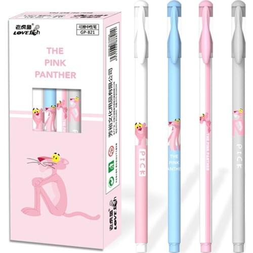 8pcs Pink Panther Gel Pen Set 0.5mm Erasable Ink Pen Animal Magic Pen School Office Supplies Kawaii Stationery Papelaria Escolar