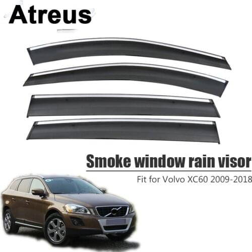 Atreus For Volvo XC60 2009 2010 2011 2012 2013 2014 2015 2016 2017 2018 Car Smoke Window Sun Rain Visor Wind Deflector Guard