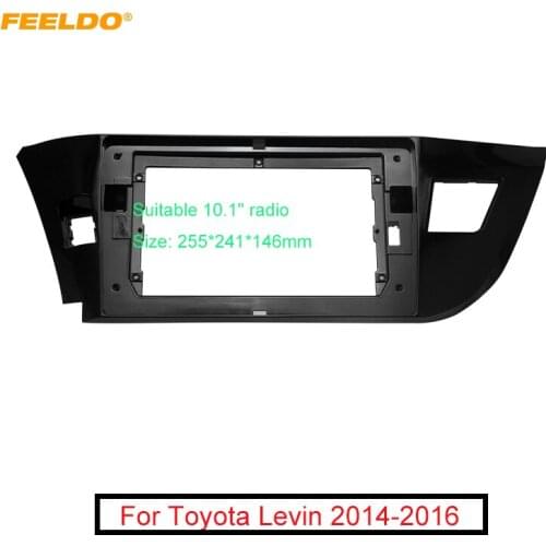 FEELDO Car Audio 2DIN Fascia Frame Adapter For Toyota Levin 10.1" Big Screen DVD Player Dash Fitting Panel Frame Kit