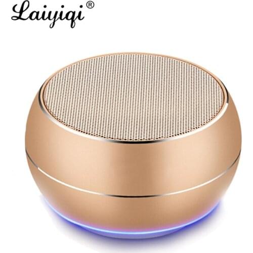 Laiyiqi Metal texture Bluetooth speaker radio FM reveil subwoofer car enceinte bluetooth portable puissant caixa de som portatil