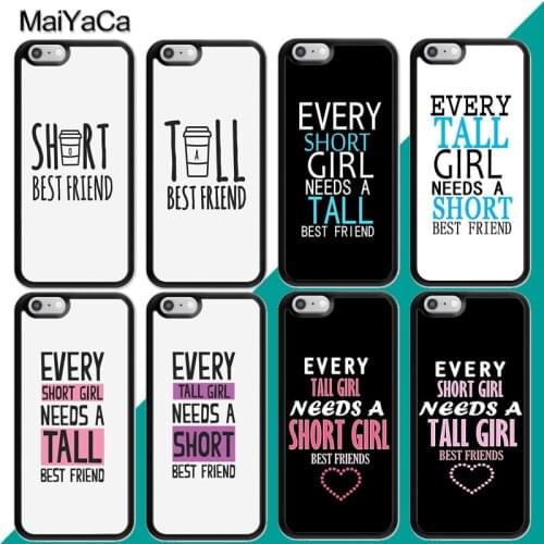 MaiYaCa Every Tall Girl Need A Short Best Friend BFF Case For iphone 12 mini 11 Pro Max X XR XS MAX SE 2020 6S 7 8 Plus 5S Cover