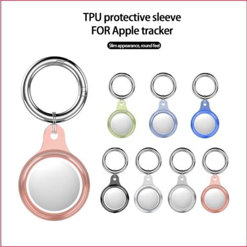 For Apple Airtags Glacier Transparent Protector Case For Airtag Locator Tracker Airtag Case Anti-lost Device Keychain Protective