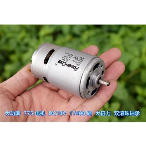 Electric DC18V /24V 775 Motor Double Ball Bearing High Speed Large Torque Motor