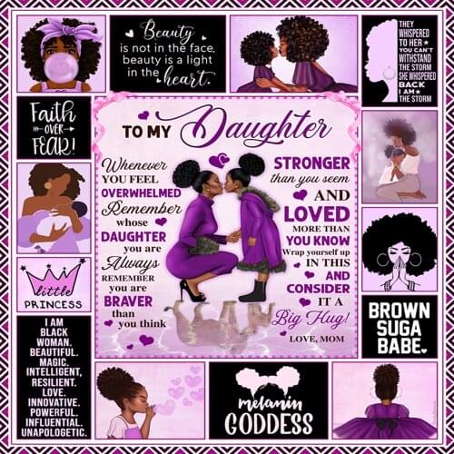 Flannel Throw Blanket To My Wife Son Daughter Letter Blanket 3d Print Warm Blanket On Bed Home Textiles Dreamlike Christmas Gift