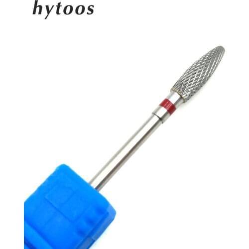 HYTOOS Tungsten Carbide Nail Drill Bit 3/32" Rotary Burr Milling Cutter Manicure Pedicure Tools Nail Drill Accessories-H0413P