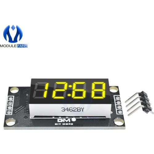 TM1637 LED 0.36'' 0.36 inch Display Module 4-Digit 7 Segments Display digital Tube with Clock and decimal points Yellow