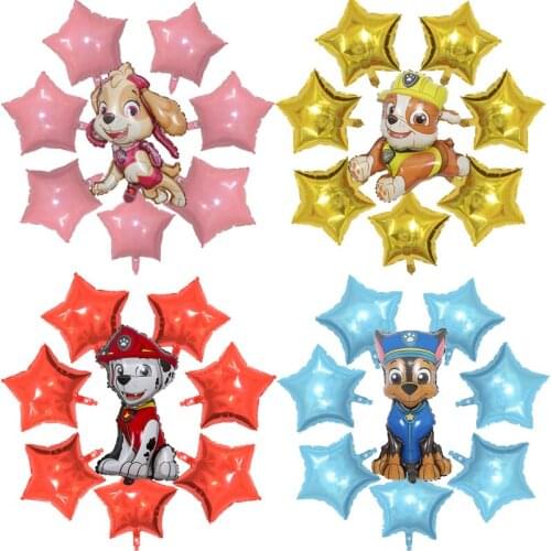 Cartoon paw Patrol balloon Eight piece set 18 inches Dog balloon child boy girl Birthday Party Decorate gift Suit