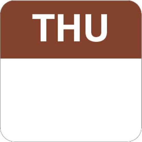 HYDS-DL1x1-THU Item Date Use Food Safety Stickers 1"X1" Dissolvable Food Day of the Week Rotation Labels, 1000 /roll