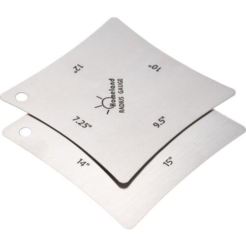 New 2pcs Guitar Fingerboard Fretboard Saddle Nut Radius Gauge Measuring Stainless Steel Tool