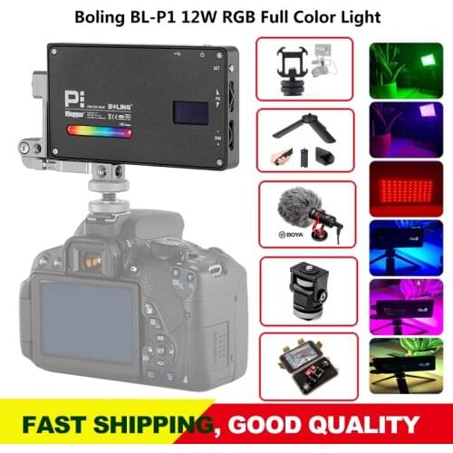 Boling BL-P1 BL P1 Full Color LED Video Light 2930mAh 2500K-8500K Dimmable Photography Video Studio Outdoor DSLR Camera Light