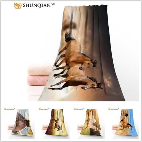Custom Horse 35x75cm Face Towels Facecloth Microfiber Washcloth Quick drying Sports Towel