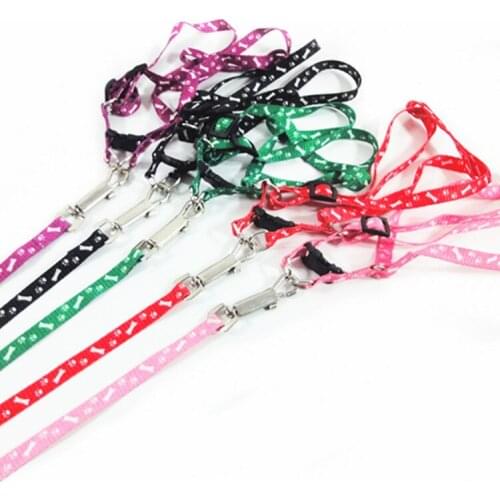 1.0* 120cm Polyester Pet Harness Small Dog Cat Harness Leashes Chest Straps Traction Rope Chain 20pcs/lot