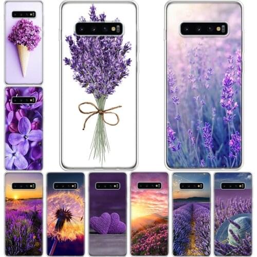 Simple lavender Purple flowers Phone Case For Samsung Galaxy A71 A70 A51 A50 A41 A40 A30 A21 A10 A01 A90 A20S A20E A10S M30S A6