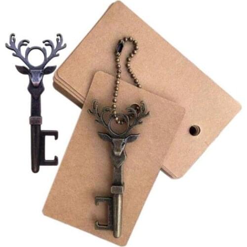 Christmas Deer Head Bottle Opener Vintage Creative key Bottle Opener Christmas Gift Zinc Alloy Rabbit Head Key Beer Bottle Opene