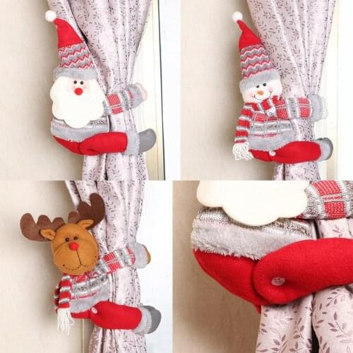 Big Size Year 2021 Christmas Decorations for Home Santa Claus Window Christmas Curtain Decor Xmas Gift Navidad Christmas Decor