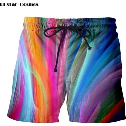 Summer board short hot Mens shorts quick dry coconut tree 3d print elastic waist colorful pant Sea ocean beachwear drop shipping