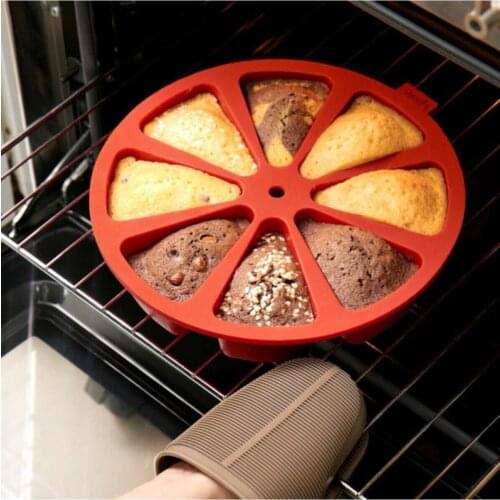 MMA CASTLE Silicone Quality Food Baking Mold 8 Points Scone Cake Home Microwave Used 100% New Cake Mold with High Quality