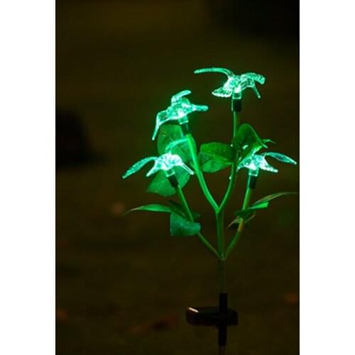 LED Solar Color Changing Bird Light Lawn Lamp Garden Decorative Landscape Color Changing LED Acrylic Bird Outdoor Lighting Decor