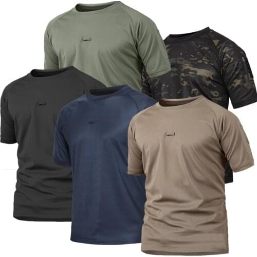 Tactics Mesh Breathable Fabric Quick Drying Material T-Shirt Summer Sports Elastic Short Sleeve