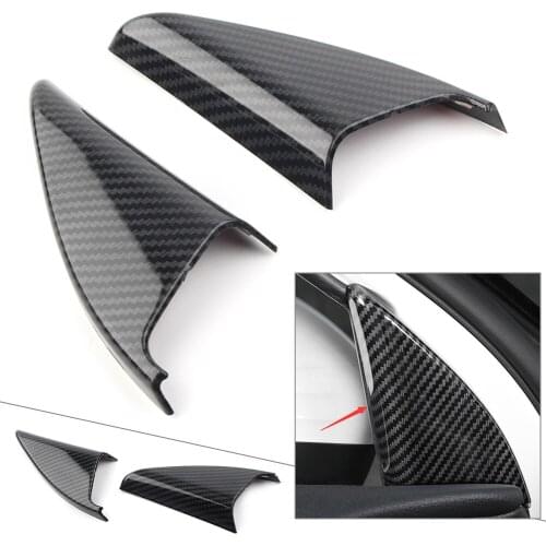 Car A Pillar Styling Triangle Frame Cover Trim For 2019 Mercedes Benz W177 A-Class A200 A220 A250 Carbon Fiber Look ABS Plastic