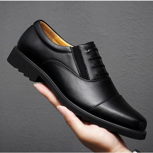Men Dress Shoes Genuine Leather Man Oxford Shoes Lace Up Men Casual Moccasins Comfortable Fashion Office Footwear Loafers