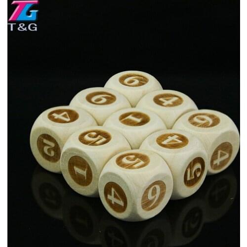 29mm 19mm High Quality Wooden D6 D12 Dices Standard Dots and Number for Role Playing Board Game Multi Sides Entertainment