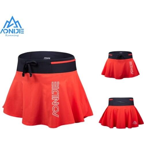 AONIJIE Sports Skirt Women Female Quick Dry Pantskirt With Lining Invisible For Outdoor Trail Running Tennis Badminton Gym F5104