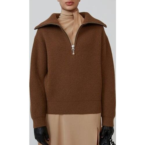 Women Vintage Wool Sweater Oversize Loose Thick Knitwear Pullovers Jumpers