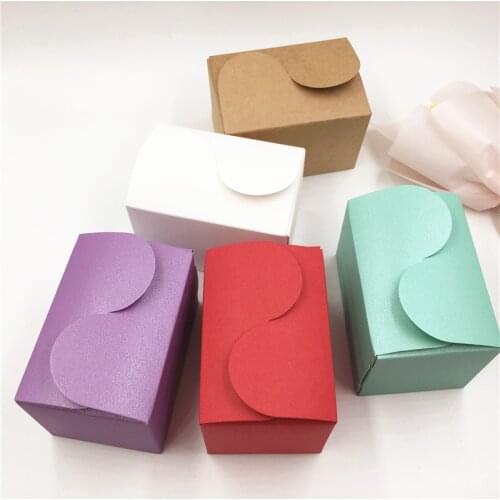 10pcs Souvenir Gift Boxes Small Cardboard Box Paper Gift Box Packaging Event & Valentines Day Party Supplies 9*6*6cm