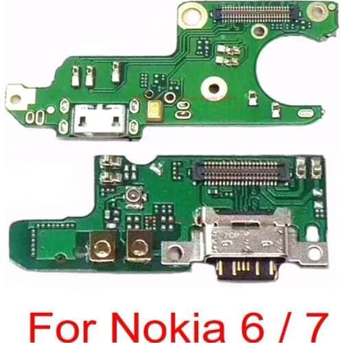 10 PCS USB Charging Port Dock Jack Socket Connector Charge Board Flex Cable For Nokia 6 Nokia 7 Nokia6 Nokia7 Repair Parts