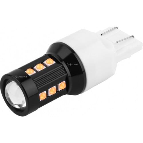 100PCS New T20 W21/5W 7443 LED Car Tail Brake Light Turn Signal Bulb Auto Rear Fog Lamp Daytime Running Light White Yellow Red