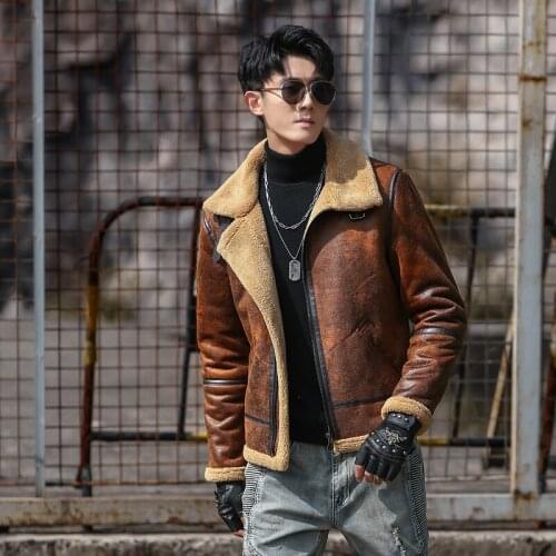 2021 Fashion Leather Jacket Autumn Winter Warm Coat Mens Clothing