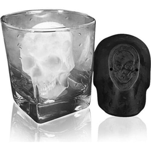3D Creative Big Skull Ice Tray Mold Bar Party Wine Ice Cube Maker Mold Ice Tray Convenient and Practical High Quality Tool