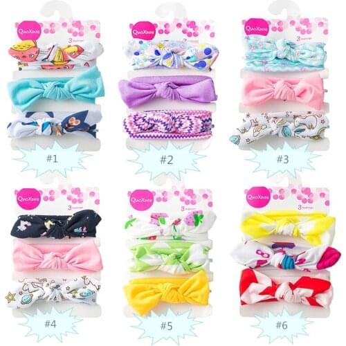 6suits/lots ,Cotton bow tie belt Three-piece hot girl headband suit headband accessories