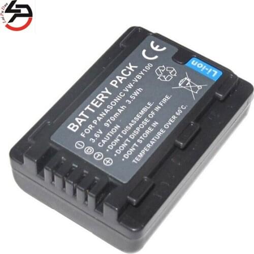 LPD 3.6v 970mah 100% brand new Replacement Camera Battery For Panasonic VW-VBY100 HC-V720 HC-V710 HC-V520 HC-V510 HC-V210