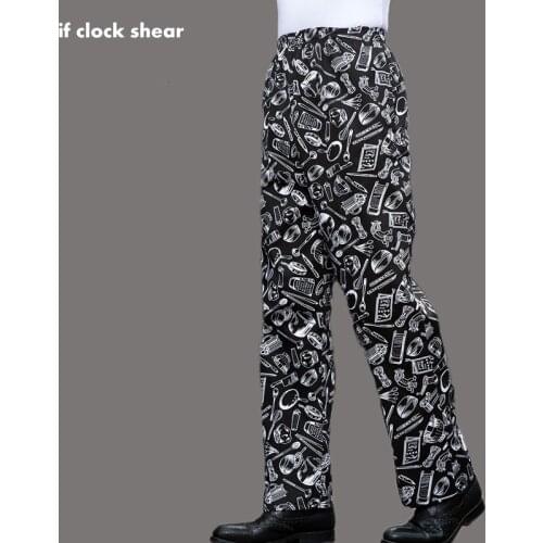 IF 2018 chef pants hotel cook service waiter pants Cook pants work pants hotel restaurant Chef Elastic band trousers