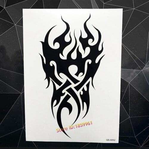 Ninja Armband Harajuku Black Flash Arm Tattoo Sleeve Body Art Temporary Tattoo Sticker 21x15cm Waterproof Fake Tatoo Men Chest