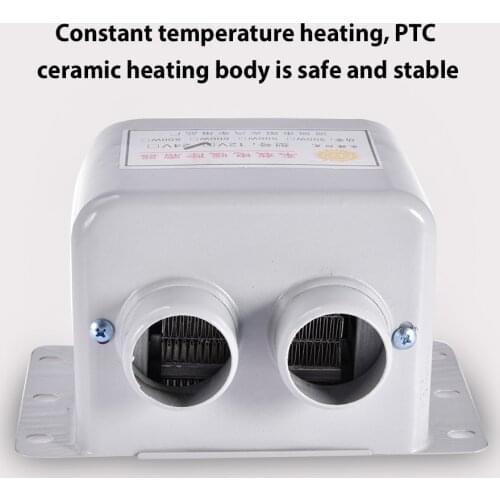 12V/24V 300W Car Interior Heater 4-hole Dual-control Electric Manual Heating Defroster For Car, RV, Motorhome Trailer, Trucks