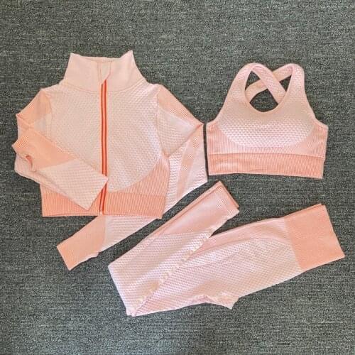Hot Seamless Women Yoga Sets Female Sport Gym Suits Wear Running Clothes Women Fitness Sport Yoga Suit Long Sleeve Yoga Clothing