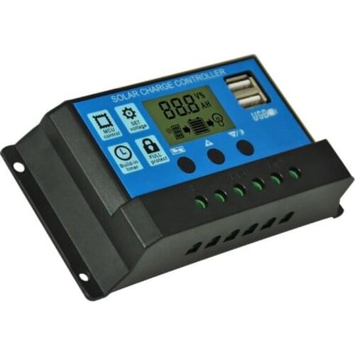 12V/24V auto charger controller solar 10a 20a smart panel regulator solar controller 30a PWM solar controller
