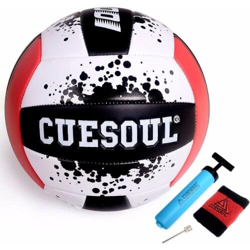 CUESOUL Red/Yellow Soft Play Volleyball, Standard #5 Sized Volleyball