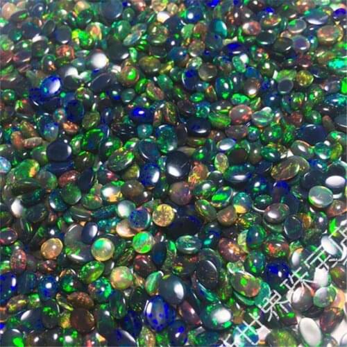 Natural ETHIOPIA Black opal loose gemstone whole price for jewelry DIY 1pc