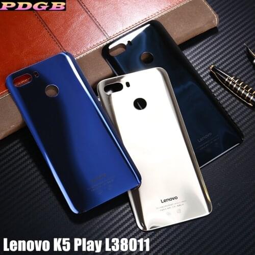 Original Battery Cover For Lenovo K5 Play L38011 ZUI 3.7 4G Case Mirror surface Cover Plastic Back Housing Replacement Part