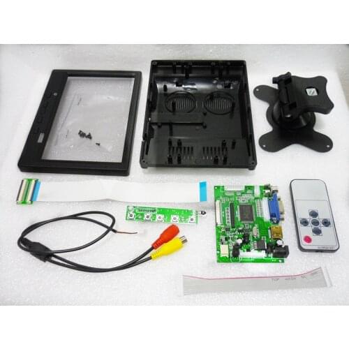 Plastic case for 7inch AT070TN90 AT070TN92 AT070TN94 800*480 lcd + HDMI+VGA+2AV driver board RTD2660H + Car rear view