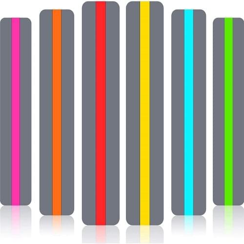 6 pcs Guided Reading Strips Highlight Strips Colored Overlay Highlight Bookmarks Help with Dyslexia for Crystal Children
