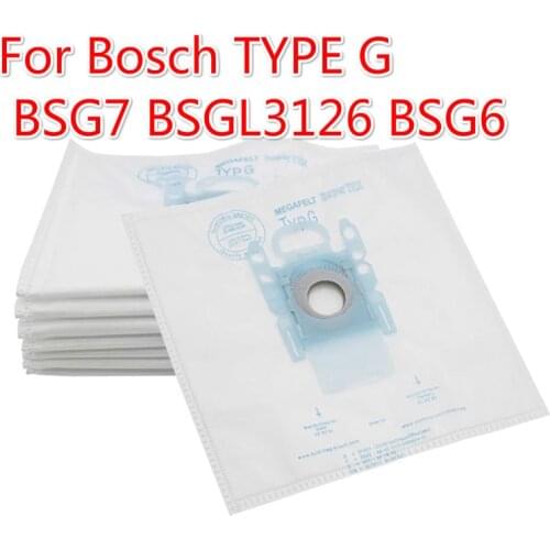 20 Pcs/Lots Vacuum Cleaner G Type Cloth Dust Bags Type G For Bosch & SIEMENS BSG7 BSGL3126 BSG6 Dust Bag Vacuum Cleaner bags