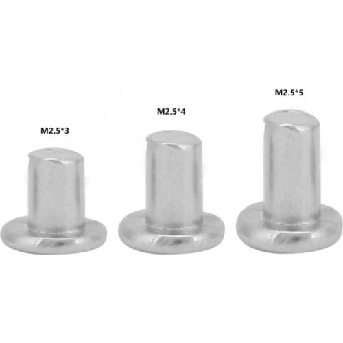 Remaches 100pcs M2.5*3/4/5mm Flat Head Aluminum Rivets Countersunk Solid Rivets Stud Rivet